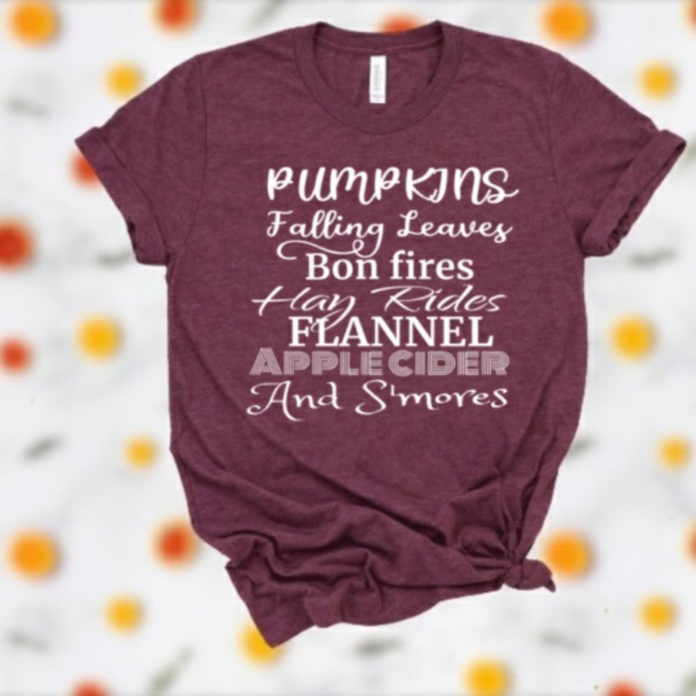 Unisex Pumpkin Bonfires Falling Leaves Halloween